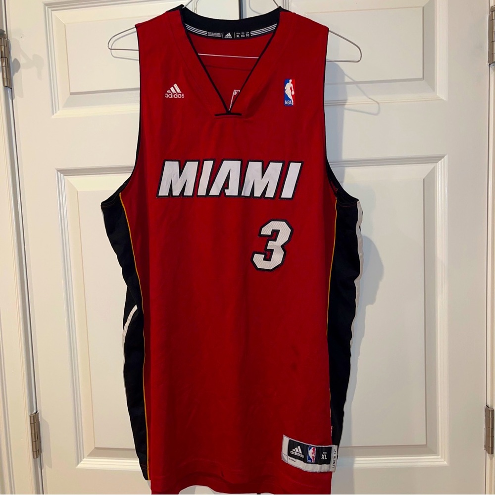 Dwayne Wade Miami Heat Adidas NBA Jersey XL Length +2